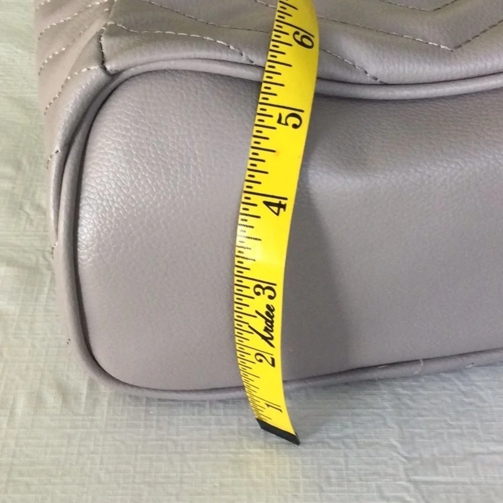 Gray Drawstring Backpack with Soft Vinyl Material